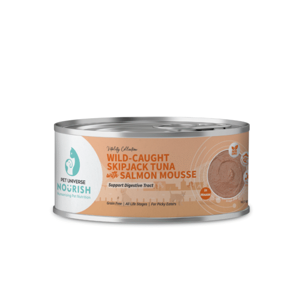 Pet Universe Nourish Cat Vitality 70g Wild Caught Skipjack Tuna With Salmon Mousse Wet Cat Food