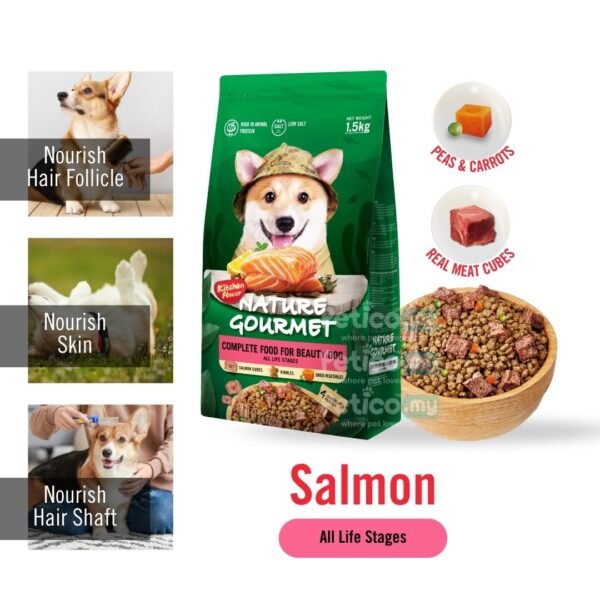 inv_product-1739846260542 Kitchen Flavor Dog 10kg Nature Gourmet Salmon For Beauty Dog For All Life Stages